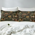 thumbnail image 3 of Army Green Camouflage Bed&nbsp;Sheets 3d Bear Elk Deer Sheets,Reindeer Moose Grunge Tree Branch Fitted&nbsp;Sheet Twin Retro Plant Leaves Bedding&nbsp;Set,Vintage Camo Farmhouse Rustic Home Decor, 3 of 5