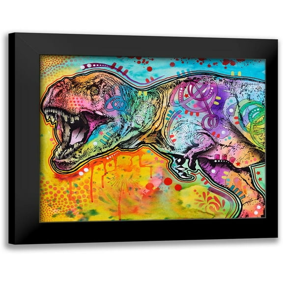Dean Russo Collection 14x12 Black Modern Framed Museum Art Print Titled - T Rex 2