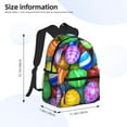 thumbnail image 3 of Lafuoo Colorful Easter Eggs1 Pattern Casual Backpack, Large Capacity Adjustable Shoulder Strap Computer Backpack, Unisex, Suitable for Campus, Business,Travel-One Size, 3 of 6