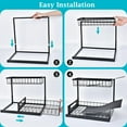 thumbnail image 7 of 2 Pack Under Sink Organizer and Storage, Pull Out Cabinet Organizer Slide Out Sink Shelf Cabinet Storage Shelves, Under Sink Storage for Kitchen Bathroom Cabinet, 7 of 7