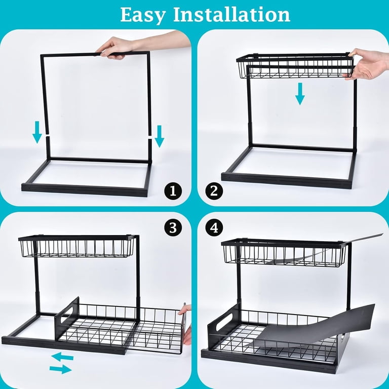 TAIMASI Under Sink Organizer Slide Out Shelf, 2 Pack photo 7