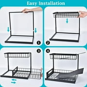 2 Pack Under Sink Organizer and Storage, Pull Out Cabinet Organizer Slide Out Sink Shelf Cabinet Storage Shelves, Under Sink Storage for Kitchen Bathroom Cabinet