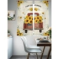 thumbnail image 5 of Sunflower Truck Sheer Curtains 72 Inches Long 2 Panels Set, Window Sheer Curtains for Living Room/Bedroom, Summer Botanical Elegant Pastoral Floral Light Filtering Rod Pocket Curtain 52''x72''x2, 5 of 8