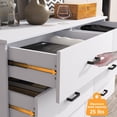 thumbnail image 6 of VVFLU Wood Dresser for Bedroom, 6 Drawer Double Dresser, Modern Chest of Drawers with Deep Drawers, Large Storage Organizer for Living Room, Closet, 6 of 9