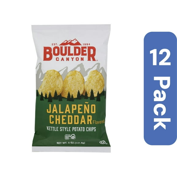 Boulder Canyon - Chips - Jalapeno Cheddar - Case of 12 - 5 oz.