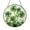 Acrylic 3.5 Inch, variant on Four Leaf Clover Symbol Stained Glass Style Round Window Hanging Suncatcher, Good Luck Home Decor St Patricks Day Gift