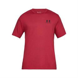 Under Armour charged cotton sport style left chest logo T-Shirt red 1257616-600 