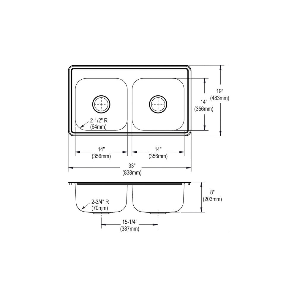 Elkay Dayton Drop In Steel Kitchen Sink Satin