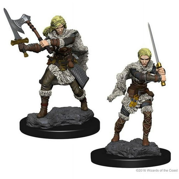 WizKids WZK72644 Dungeons & Dragons Nolzurs Marvelous Unpainted Human Female Barbarian W1 Miniature