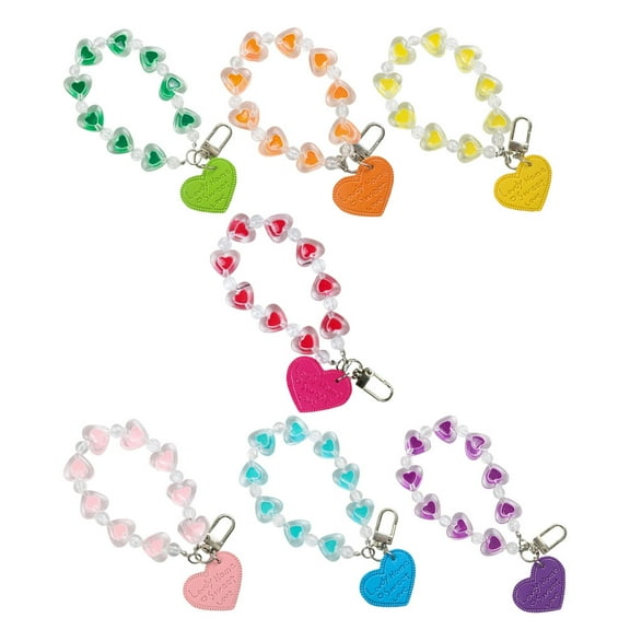 Masteelf 7pcs Phone Case Charm With Heart Keychain Earphone Protective Charms Fashionable And Cute Mobile Phone Cell Phone Accessories