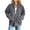 Gray, variant on Corduroy Jacket for Women Stand Collar Zip Up Long Sleeve Loose Oversized Casual Comfy Basic Travel Workout Coat, Black XXL
