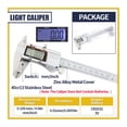 thumbnail image 2 of IP54 Digital Caliper Metal Ruler Gauge Stainless Steel Electronic Vernier Calipers Micrometer Depth Measuring Tools 6In/150mm ,Easy to Use, 2 of 8