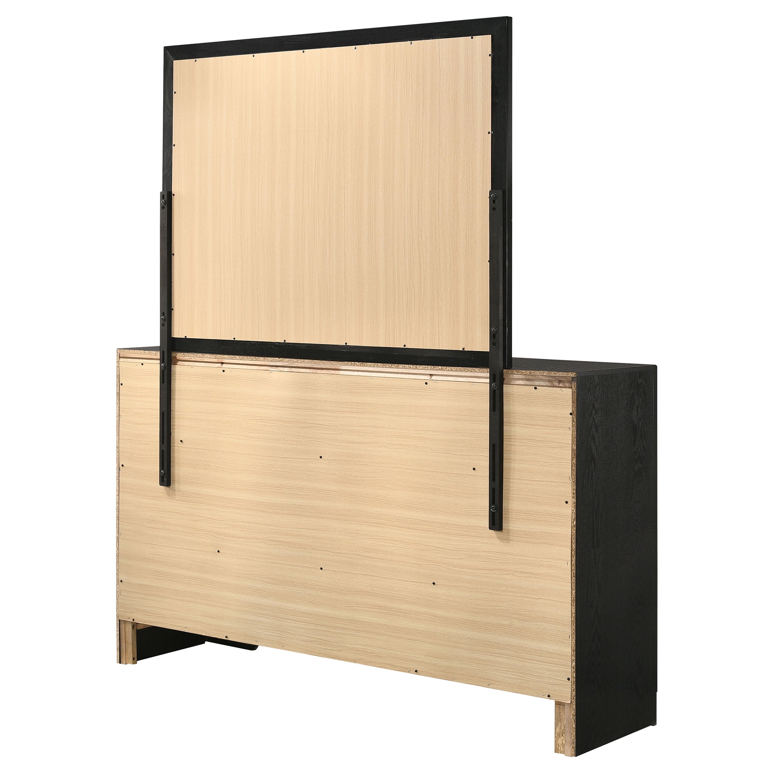Miranda 9-drawer Dresser with Mirror Black