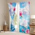 thumbnail image 3 of Castle Fairy White Swan Couple Girl Boy Black Out Curtains,Chic Floral Pink Rose Curtains Pack of 2 (42x63 Each),Happy Valentine's Day Bedroom Curtains,Microfiber Bedroom Decor, 3 of 6