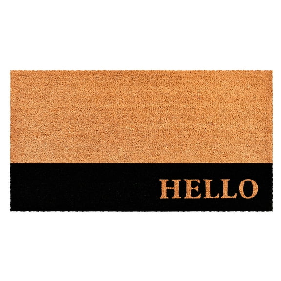Calloway Mills Hello Black Stripe Doormat