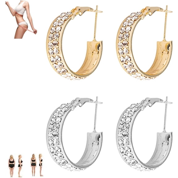 Lymphatic Earrings For Women On Prime Halolux Lymphatic Drainage Germanium Earrings Lymph Flow Magnetogen Hoop Earrings Acupressure Ear Allure Earrings Cuff Non Piercing Earrings[Z7746]