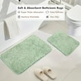 thumbnail image 2 of Bathroom Accessories Set - 20PCS Green Glass Bathroom Set with Shower Curtain and Rugs, Soap Dispenser, Soap Dish, Cup, Qtip Jar, Toothbrush Holder, Stylish & Functional Bath Decor for Home,, 2 of 6