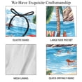thumbnail image 4 of luoweisi Men's Beach Shorts Quick Dry Swim Trunks with Mesh Lining Santa Claus Vacation S, 4 of 5