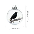 thumbnail image 2 of Ygdeyg Christmas Ornaments,Plastic Clear Christmas Balls With Chickadee On Snowy Pine Transparent Diy Shatterproof Hanging Christmas Ball For Party, Wedding, Home Decor, 2 of 8