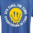 thumbnail image 3 of Instant Message - Everything Is Fine Melted Smile - Women's Short Sleeve Graphic T-Shirt, 3 of 6