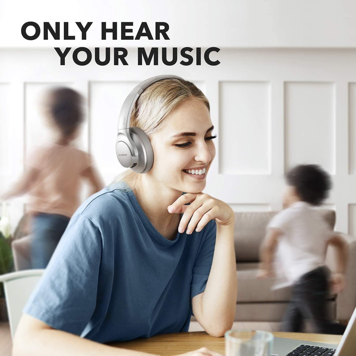 Restored like new Soundcore Anker Life Q20 Noise Cancelling Headphones, over-ear Bluetooth, 60H Playtime, Hi-Res Audio, Deep Bass, Memory Foam (Refurbished)