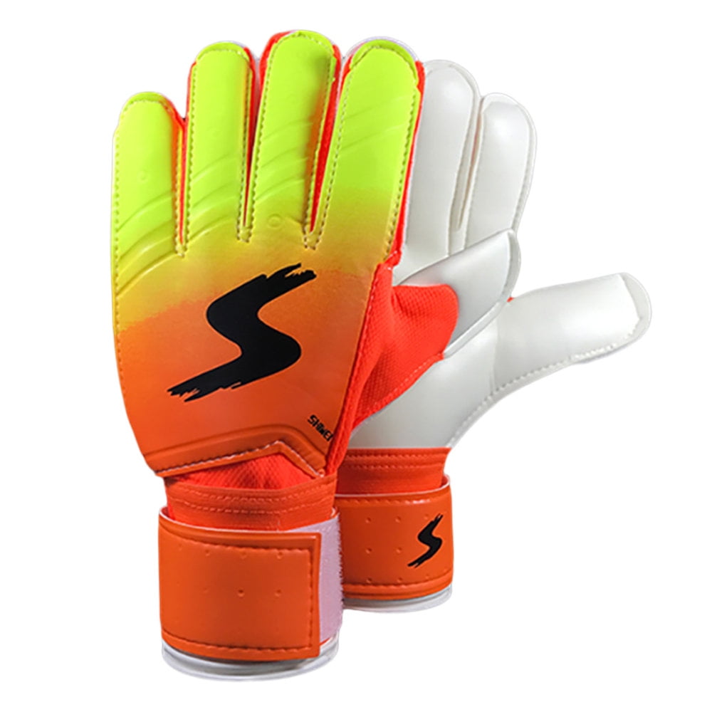 New Football Goalkeeper Goalie Soccer Gloves Flat Roll Finger Saver size 4-10 