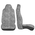 thumbnail image 3 of Zufioo Black Leopard Full Set Car Seat Covers with Soft Padding 2PCS Universal Auto Front Seats Protector Fits Cars, SUVs, Sedans, and Trucks, 3 of 7