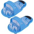 thumbnail image 1 of Limpiador de pies de ducha, 2 piezas Cepillo de pies de ducha Masajeadores de pies de baño Limpiador de zapatillas de limpieza con ventosas antideslizantes para pegar en el piso Ducha Masaje de spa, 1 of 5