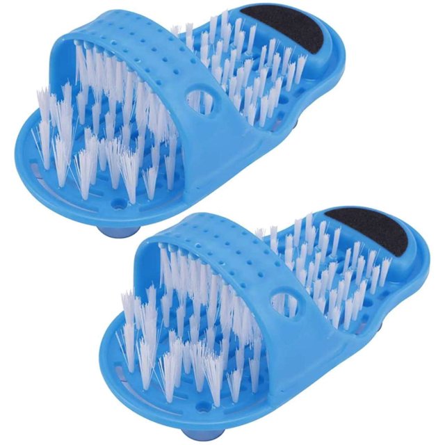 Limpiador de pies de ducha, 2 piezas Cepillo de pies de ducha Masajeadores de pies de baño Limpiador de zapatillas de limpieza con ventosas antideslizantes para pegar en el piso Ducha Masaje de spa