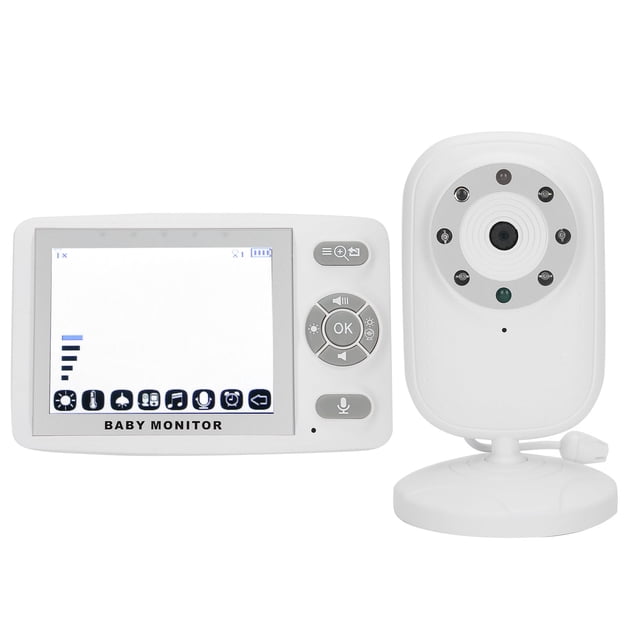Monitor de bebé inalámbrico digital, Monitor de bebé de 3,5 pulgadas Monitor de bebé de vídeo inalámbrico 2X Monitor de bebé inalámbrico compacto y ligero