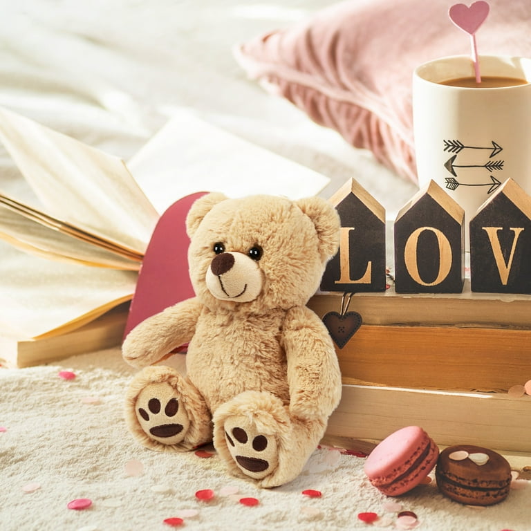 LotFancy Teddy Bear Stuffed Animal, 17'' Large Brown Bear Plush Toy, Gift  for Kids Girls Boys Babies, Cute Plushies Decoration