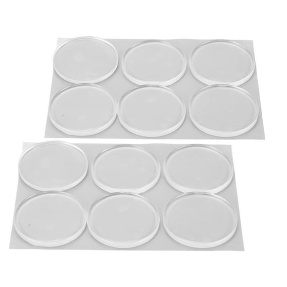 2024 12Pcs Transparent Round Bumper Pad Waterproof High Temperature Resistant Non Slip Bumper Mat