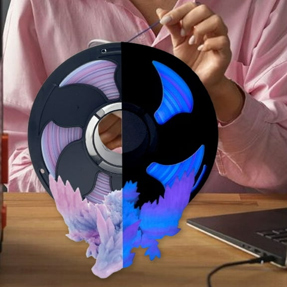 Glow Printer Filament | Glowing in The Dark Spool Gradient Filament Bundle | Standard Printer Ender Spools Accessories for Hobbyists Professionals