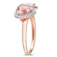 thumbnail image 3 of Everly Women's Created Sapphire and Created Morganite 14k Rose Gold Ring, 3 of 8