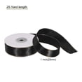 thumbnail image 2 of Unique Bargains 1 Inch 25 Yard Wide Satin Ribbon with Gold Edges Grosgrain Fabric Ribbon for Gift Wrapping, Black, 2 of 7