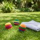 thumbnail image 5 of Juego de pufs de punto coloridos con tela suave, versátiles para salas de estar y áreas de juego, asientos portátiles para niños y adultos, incluye 3 piezas., 5 of 7
