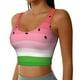 thumbnail image 2 of Fotbe Watermelon Sujetador Deportivo Largo sin Aros para Mujer con Almohadillas y Soporte Medio, Transpirable y Absorbente, Camiseta Tipo Chaleco o Tank Top-Large, 2 of 8
