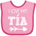 thumbnail image 3 of Inktastic I Love My Tia with Arrow Boys or Girls Baby Bib, 3 of 4