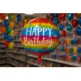 thumbnail image 3 of Happy Birthday Rainbow Foil Balloons 3 Pack Party Decor Balloons, 3 of 4