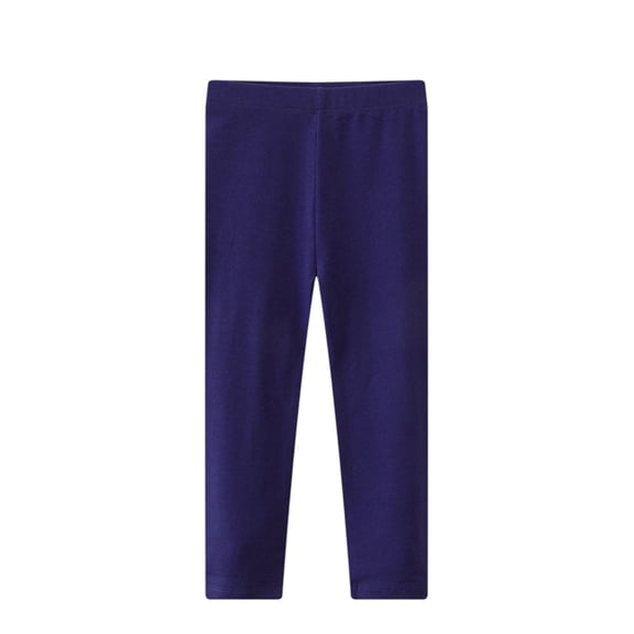 lnmuld Girls’ Solid Stretch Leggings, Polyester Fabric for Daily Casual Wear Navy,2-3 Years