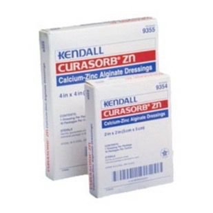 Kendall Curasorb Zinc Calcium Alginate Dressing 4   X 4    Box of 10
