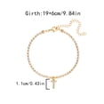 thumbnail image 3 of Tobillera personalizada con iniciales de 26 letras | Cadena de pedrería | Joyería de moda europeo-americana | Accesorio ajustable para vacaciones en la playa delicada | Uso duradero para múltiples, 3 of 5