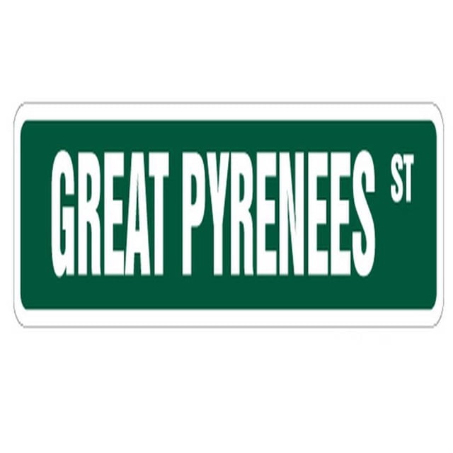 SignMission SS-836-GREAT PYRENEES 36 in. Great Pyrenees Street Sign - Dog Lover Pet Owner Inexpensive
