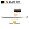 thumbnail image 2 of Uxcell 2 Paquete de Cable Telefónico, 0.7ft Cable de Teléfono RJ12 6P6C Macho a Macho Cable de Mano Recto para Hogar, Oficina, Negro, 2 of 6