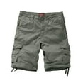 thumbnail image 2 of Matchstick Men Cotton Solid Twill Cargo Shorts Relax Multi-Pocket for Work Summer Beach, 2 of 7