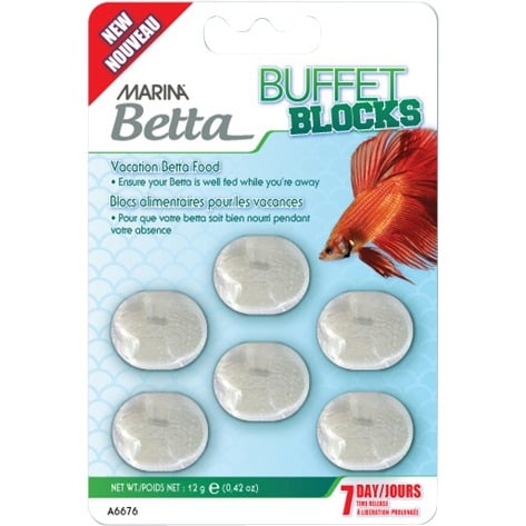 Marina Betta Buffet Blocks - 12 g (0.42 
