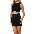 thumbnail image 4 of Camiseta sin mangas de verano INSPIRE CHIC para mujer, camiseta casual, talla L, color negro, 4 of 6