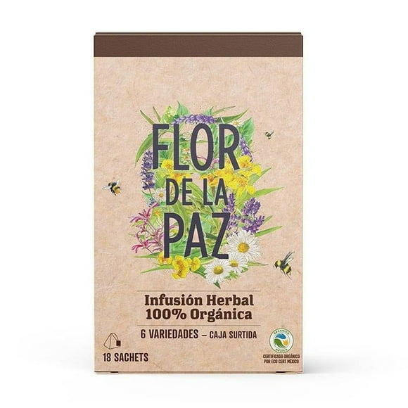 Té Flor de la Paz Infusión te de variedades 18 bolsitas