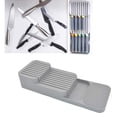 thumbnail image 4 of axGear Kitchen Drawer Organizer Tray for Knives Knife Block Cutlery Storage Grey, 4 of 7