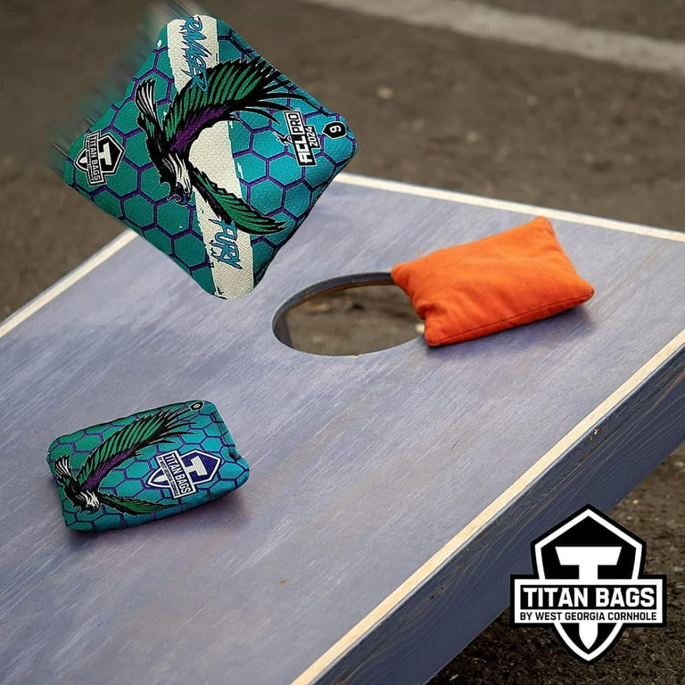 Titan Bags Ravager Fury Cornhole Bags — ACL Pro Approved Toss Bags — Durable All Weather Regulation Bags for Indoor and Outdoor Use — Professional